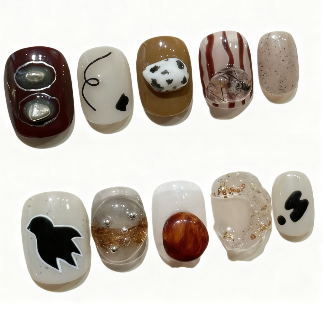 Wild Bird Press-on Nails | Wearing Armor Nail | Gel Nail Strips