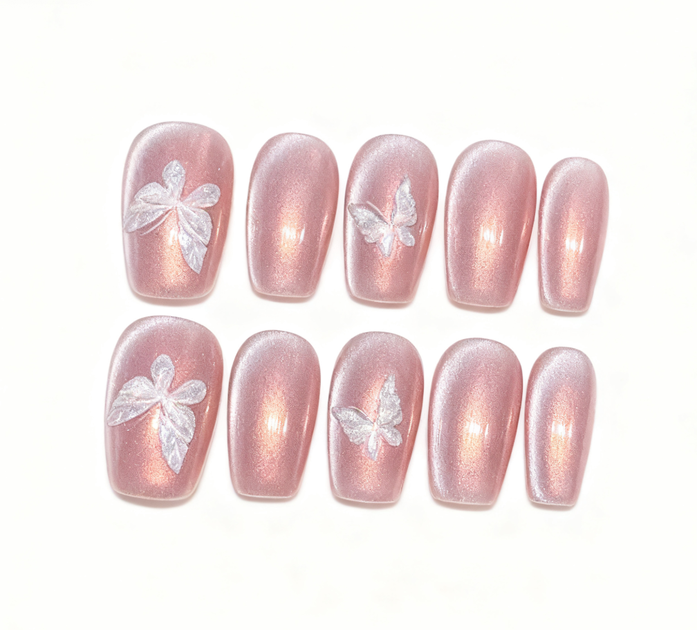 Twilight Glow Butterfly Press-on Nails | Wearing Armor Nail | Gel Nail Strips