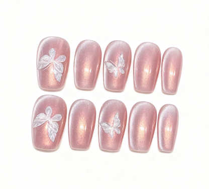 Twilight Glow Butterfly Press-on Nails | Wearing Armor Nail | Gel Nail Strips