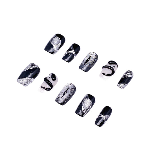 Magic Eye Spirit Snake Cat's Eye Press-on Nails | Wearing Armor Nail | Gel Nail Strips