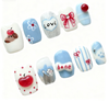 Adorable Puppy and Apple Press-on Nails | Wearing Armor Nail | Gel Nail Strips