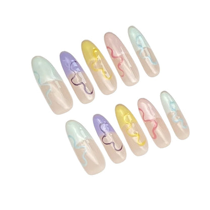 Glitter Almond Short Press-On Nails | Wearing Armor Nail | Gel Nail Strips