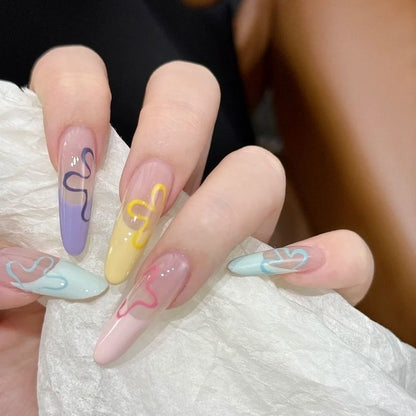 Glitter Almond Short Press-On Nails | Wearing Armor Nail | Gel Nail Strips