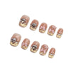 Square Cat's Eye Press-on Nails with Diamonds | Wearing Armor Nail | Gel Nail Strips