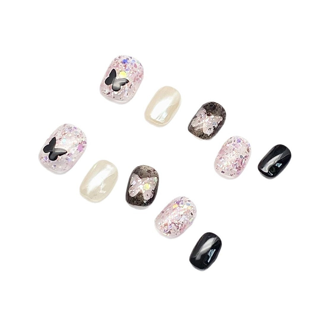 French Butterfly Foil Press-on Nails | Wearing Armor Nail | Gel Nail Strips