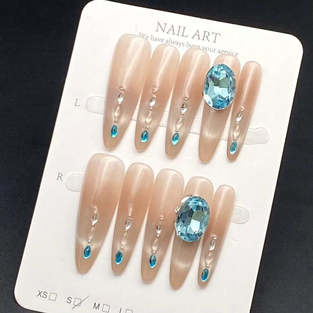 New 3D Glitter Press-on Nails | Wearing Armor Nail | Gel Nail Strips