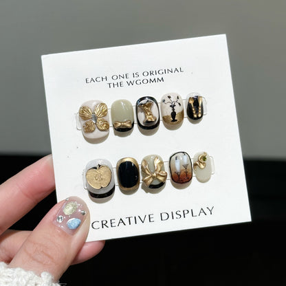 Vintage Chic Press-on Nails | Wearing Armor Nail | Gel Nail Strips