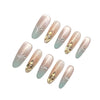 Long Stiletto Glitter Diamond Cat-Eye Nails | Wearing Armor Nail | Gel Nail Strips