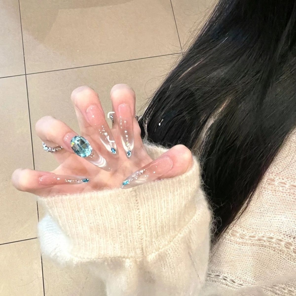 New 3D Glitter Press-on Nails | Wearing Armor Nail | Gel Nail Strips