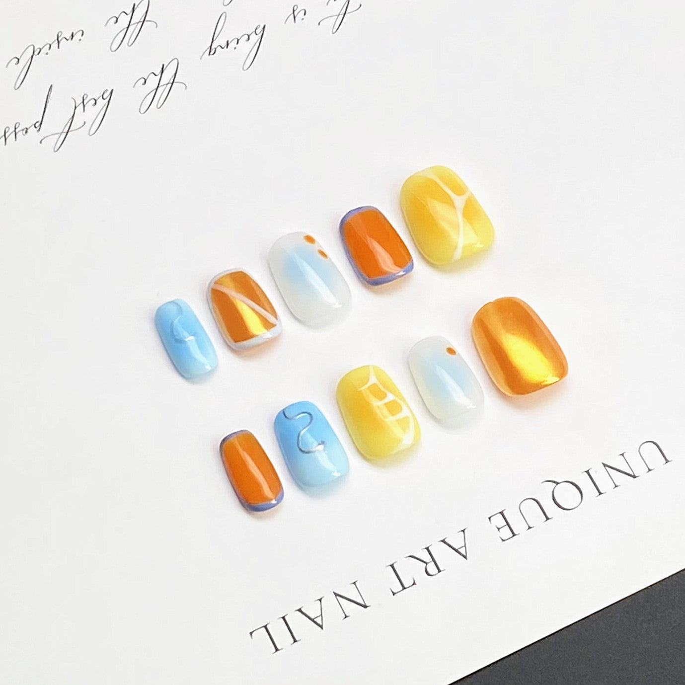 New Year Cat's Eye Press-on Nails with Firecracker Design | Wearing Armor Nail | Gel Nail Strips