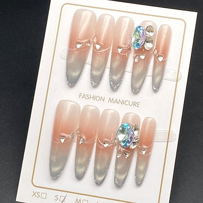 New 3D Glitter Press-on Nails | Wearing Armor Nail | Gel Nail Strips