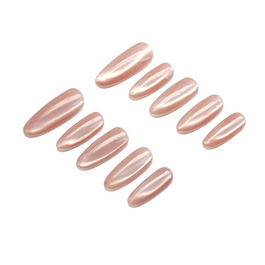 French Solid Color Cat Eye Press-on Nails | Wearing Armor Nail | Gel Nail Strips