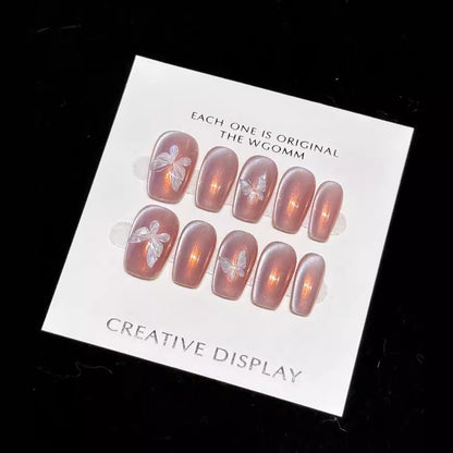 Twilight Glow Butterfly Press-on Nails | Wearing Armor Nail | Gel Nail Strips