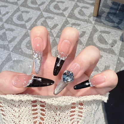 French Dark Chocolate Cat-Eye Nails Wearing Armor Nail | Gel Nail Strips