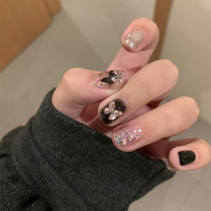 French Butterfly Foil Press-on Nails | Wearing Armor Nail | Gel Nail Strips