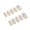 Minimalist Hand-Painted Plaster Gel Rainbow Press-on Nails | Wearing Armor Nail | Gel Nail Strips