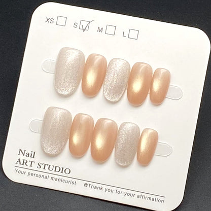 Brightening Elegant Removable False Nails | Wearing Armor Nail | Gel Nail Strips