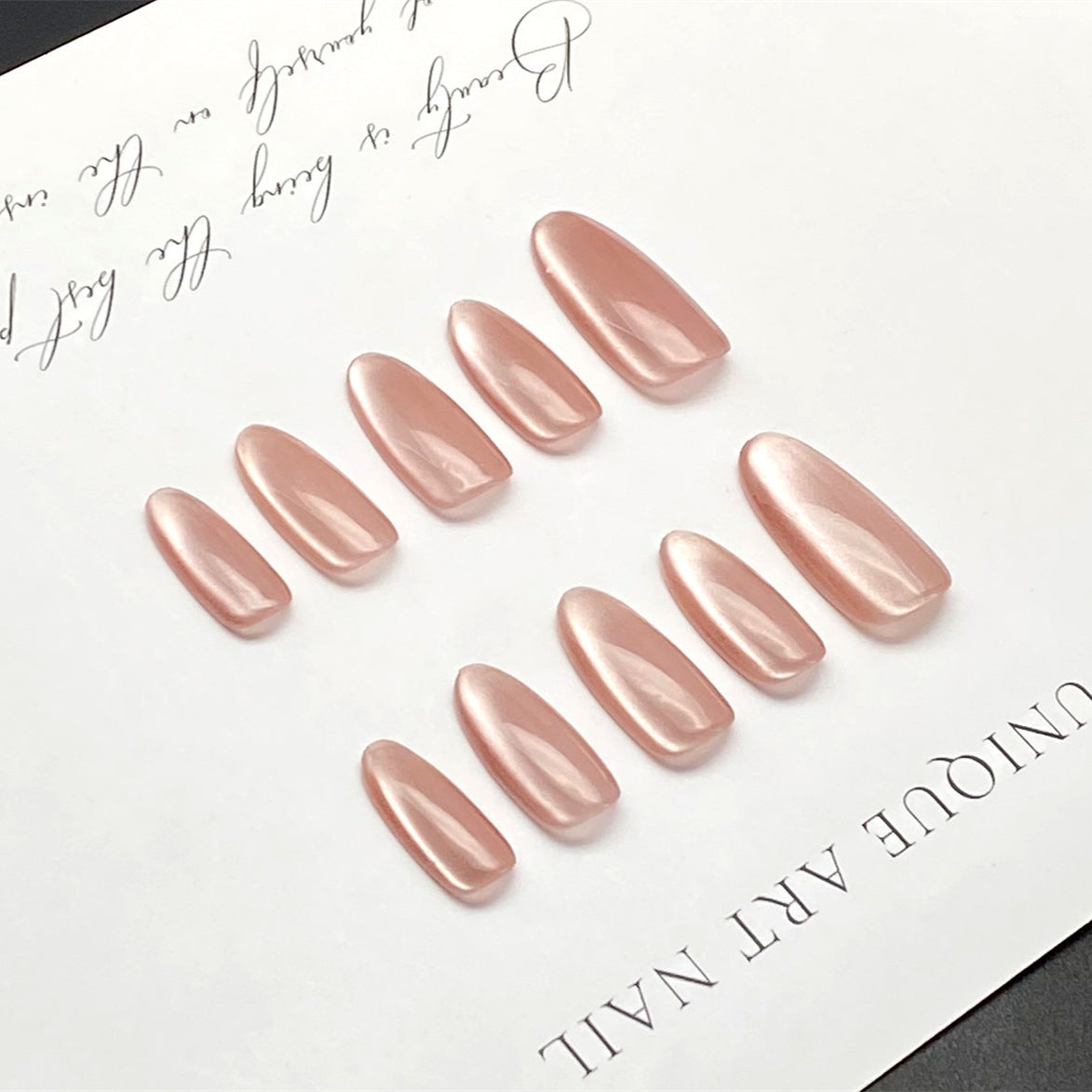 French Solid Color Cat Eye Press-on Nails | Wearing Armor Nail | Gel Nail Strips