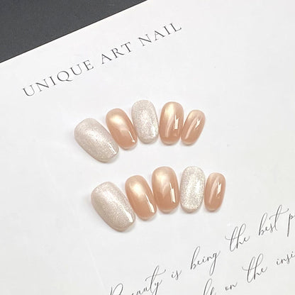 Brightening Elegant Removable False Nails | Wearing Armor Nail | Gel Nail Strips