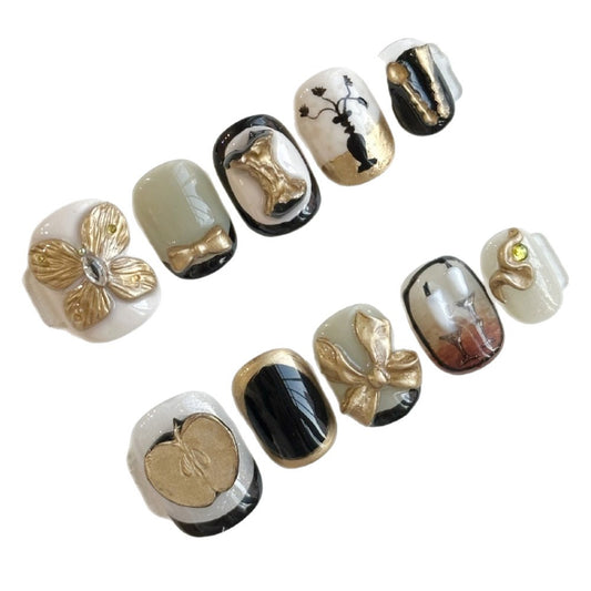 Vintage Chic Press-on Nails | Wearing Armor Nail | Gel Nail Strips